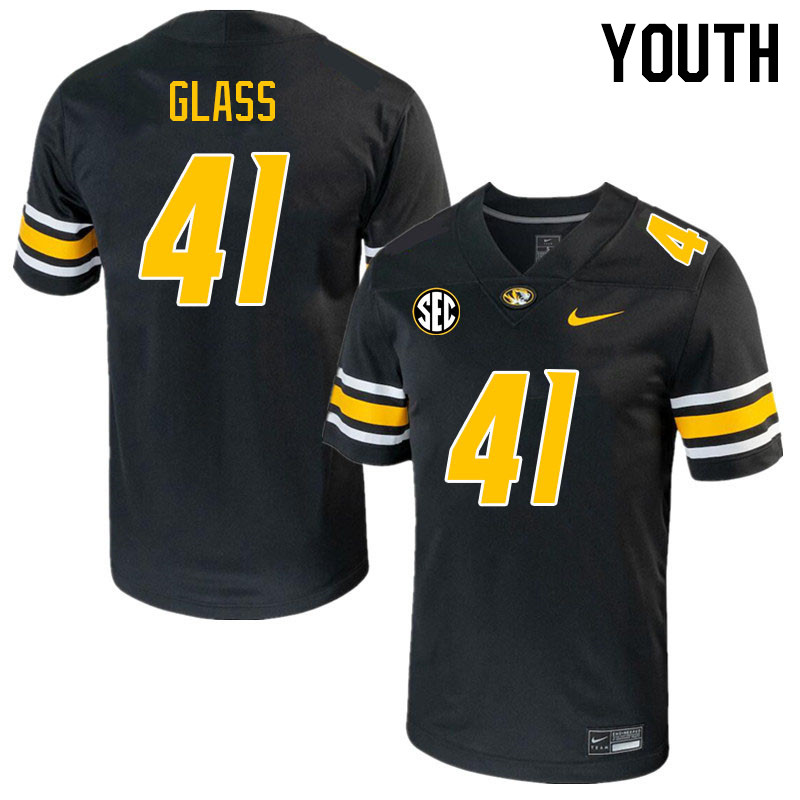 Youth #41 Carmycah Glass Missouri Tigers College 2023 Football Stitched Jerseys Sale-Black